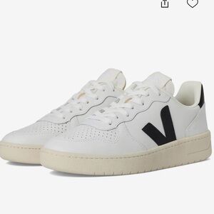 Veja V-10 Prime White and Black Sneakers